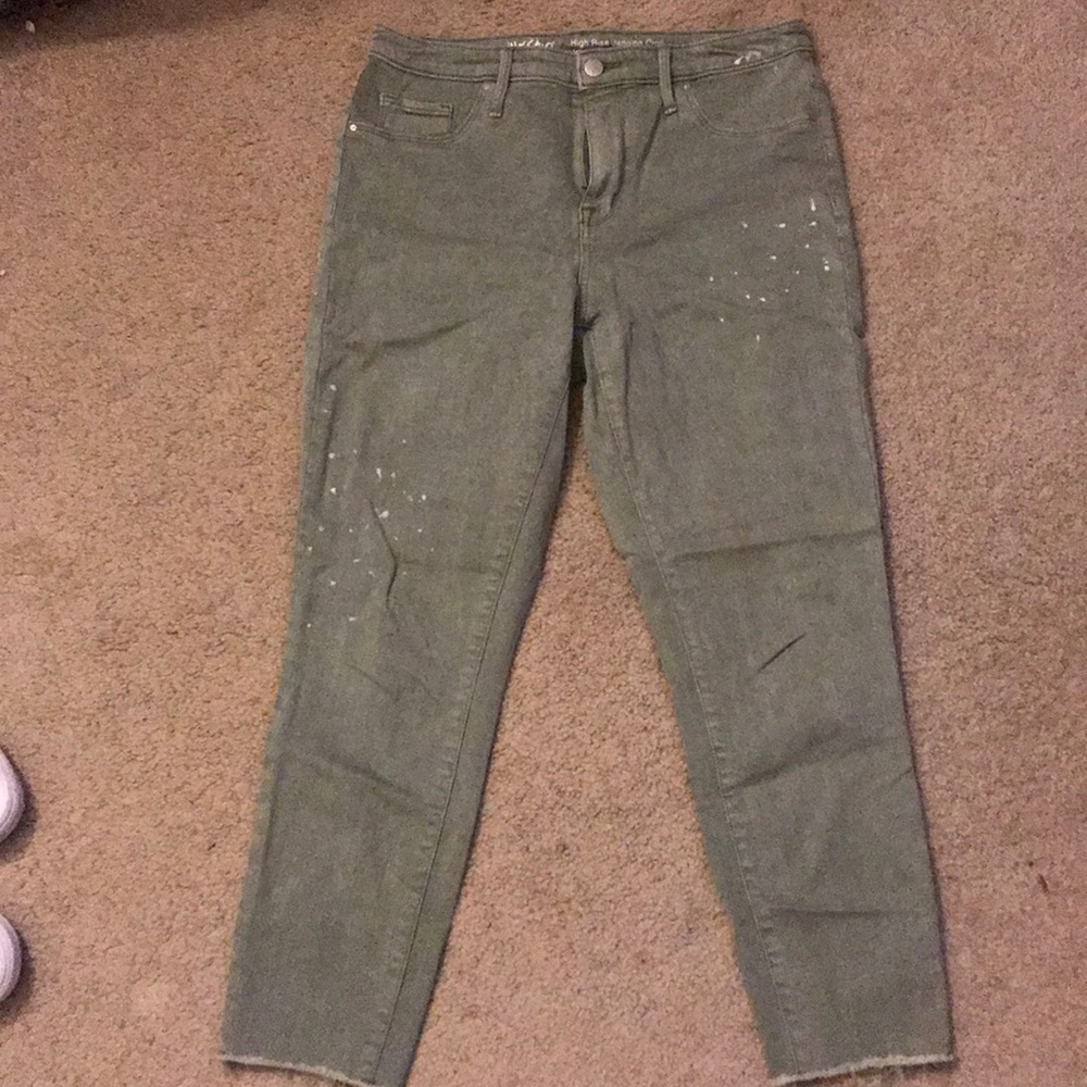 High rise cropped jean